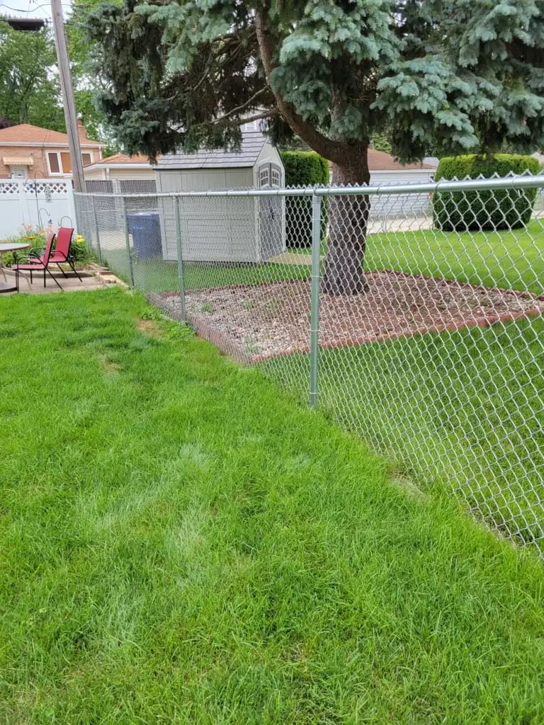 Fence repair work in progress